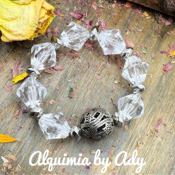 Alquimia Jewelry - TRANSLUCENT BANGLE  SILVER STATEMENT BRACELET